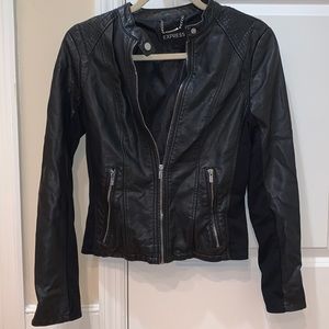 Express Black leather jacket